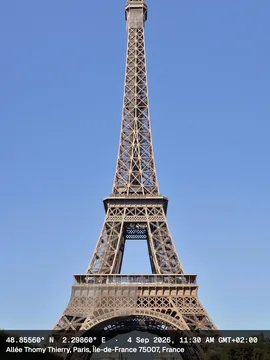 The Eiffel Tower stamped with the Compact template